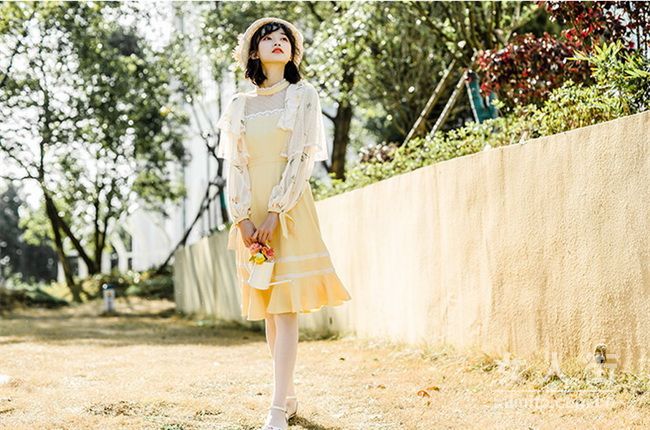仙女獨愛雪紡裙，靈動十足少女范兒
